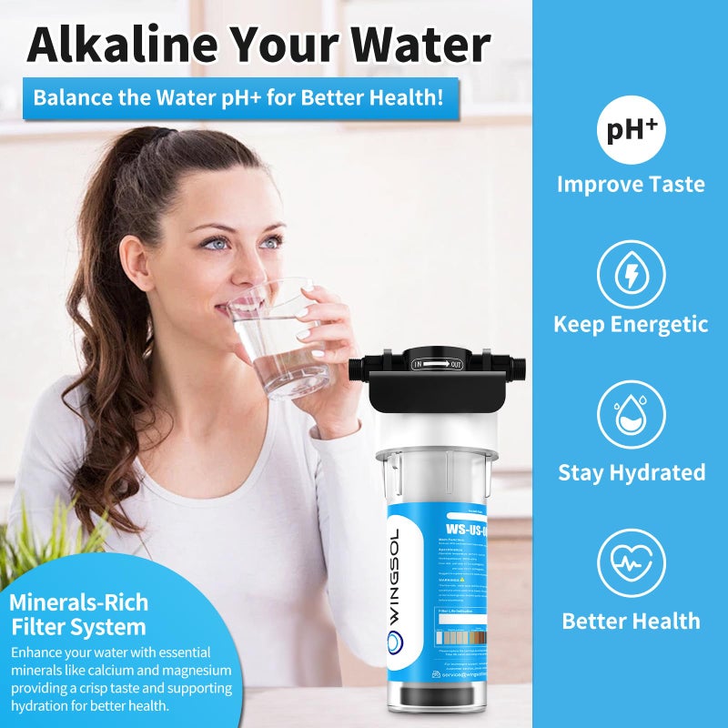 WINGSOLL Under Sink Water Filter Replacement with Multi Layer Pleated Material, Removes 99.99% Chlorine, Lead, Heavy Metals, Odors/Contaminants, Model# WS-USRF-001 advanced: Lead Reducer - Image 3